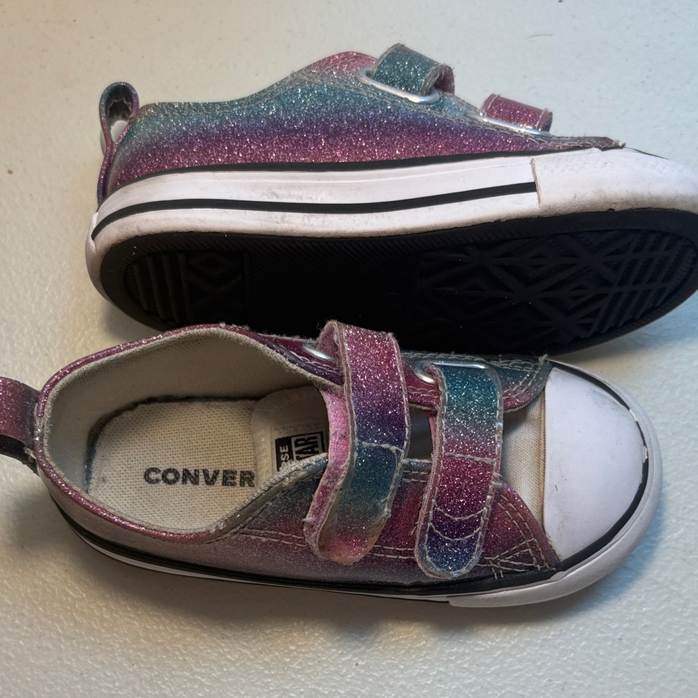 Converse Kids Sparkle Sneakers - Pink and Blue